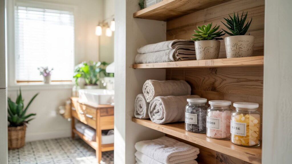 Bathroom Open Shelving Storage Ideas