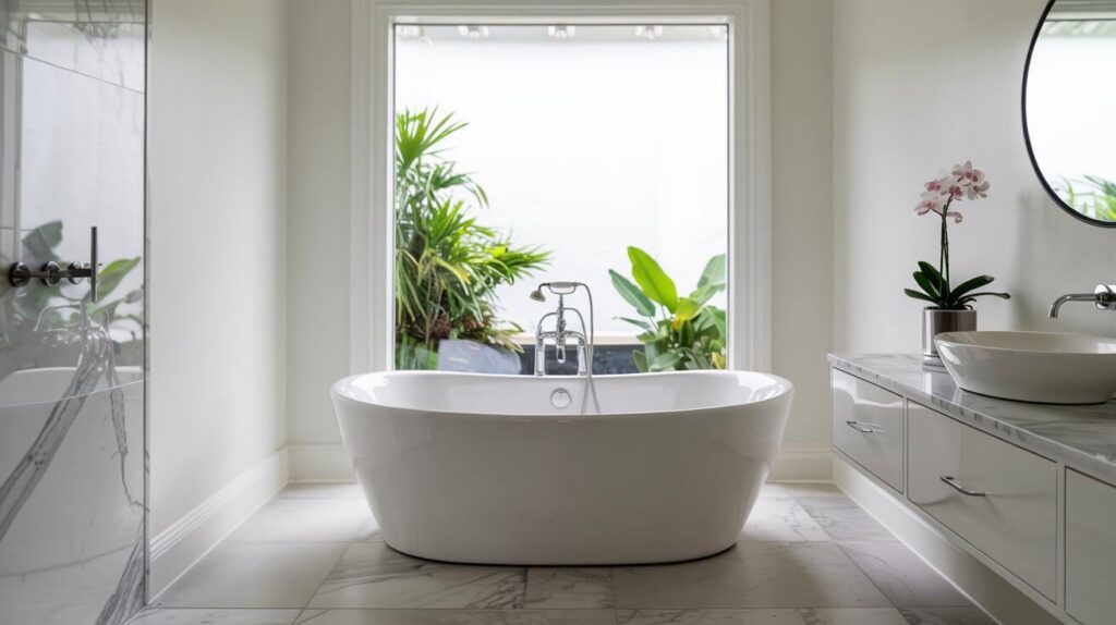 Modern All White Bathroom Décor Ideas