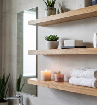 Modern Bathroom Floating Shelves Décor Ideas
