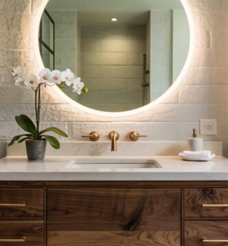 Modern Bathroom Vanity Lighting Over Mirror Ideas