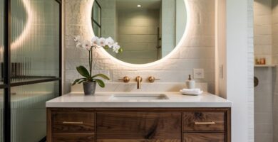 Modern Bathroom Vanity Lighting Over Mirror Ideas