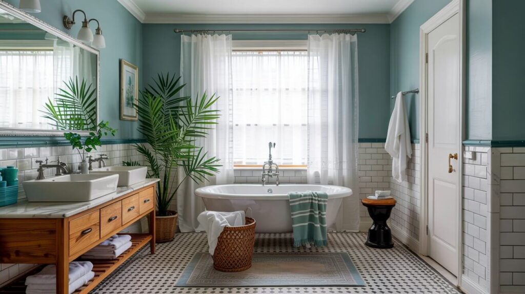Modern Bathroom Window Curtain Ideas