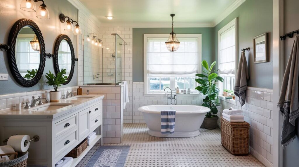 Modern Country Farmhouse Bathroom Décor Ideas