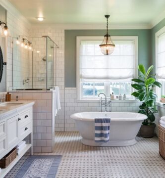 Modern Country Farmhouse Bathroom Décor Ideas