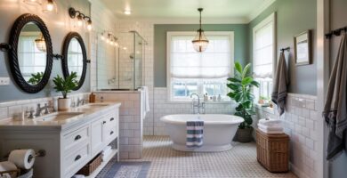 Modern Country Farmhouse Bathroom Décor Ideas