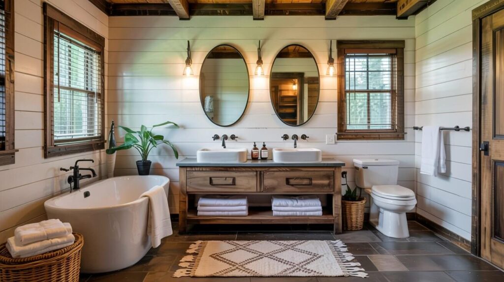 Modern Rustic Cabin Bathroom Décor Ideas
