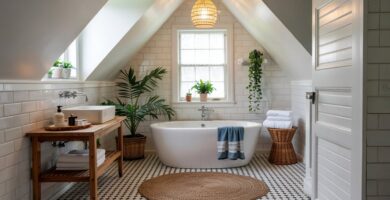 Modern Small Attic Bathroom Décor Ideas