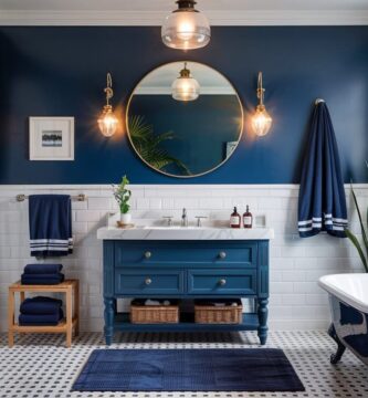 Navy Blue Bathroom Décor Ideas