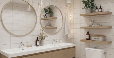 Bathroom Floating Shelves Décor Ideas