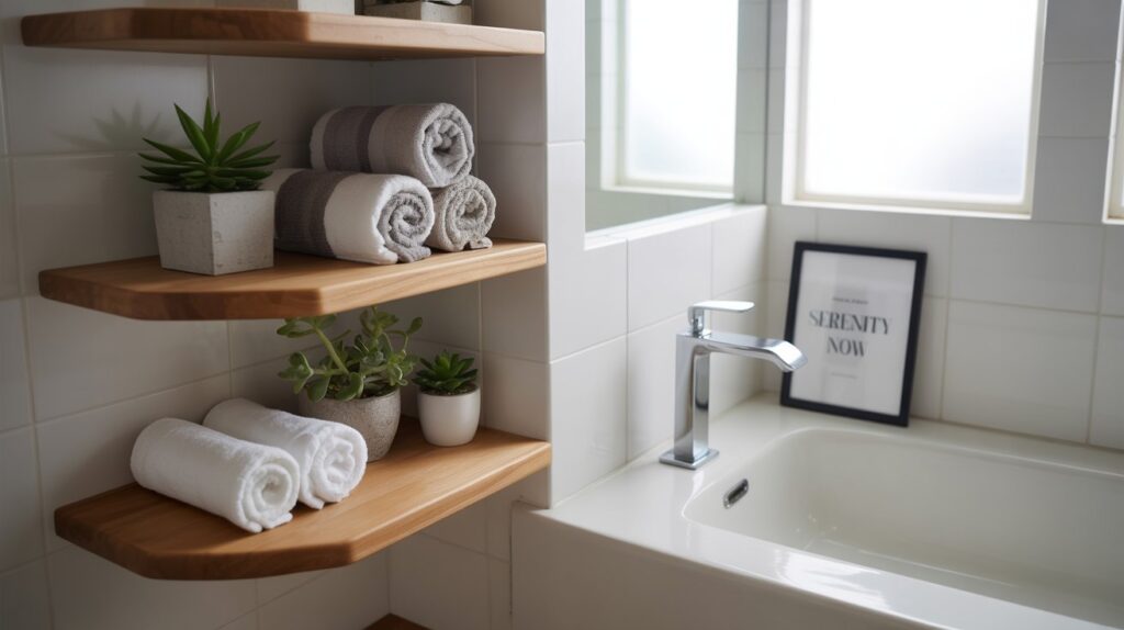 Modern Bathroom Corner Shelves Ideas
