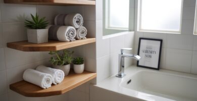 Modern Bathroom Corner Shelves Ideas