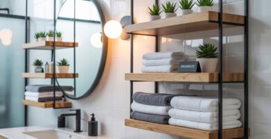 Modern Bathroom Organization Shelves Ideas