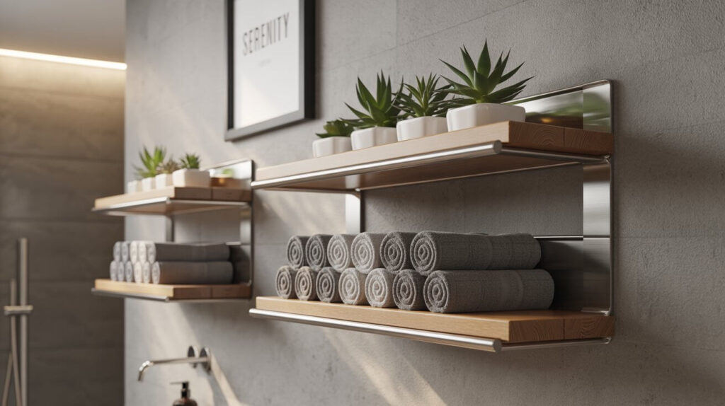 Modern Bathroom Racks Shelves Idea