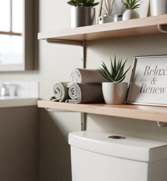 Modern Bathroom Shelves Over Toilet Décor Ideas
