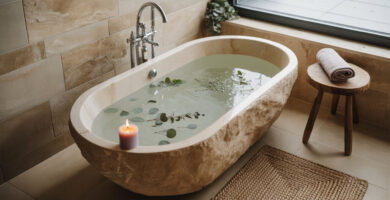 Modern Earthy Bathroom Décor Ideas