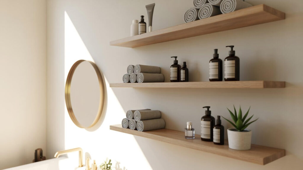 Modern Styling Bathroom Shelves Ideas