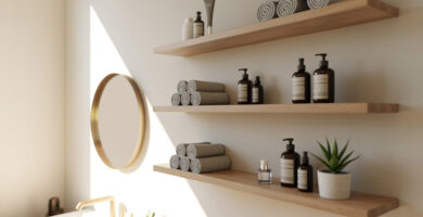 Modern Styling Bathroom Shelves Ideas