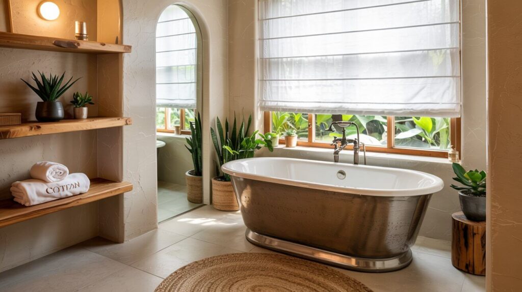 Trendy Warm Neutral Bathroom Décor Ideas