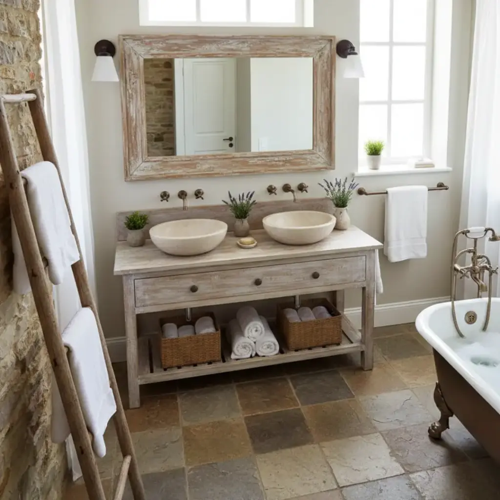 Incorporate Natural Materials: Wood, Stone, and Wrought Iron