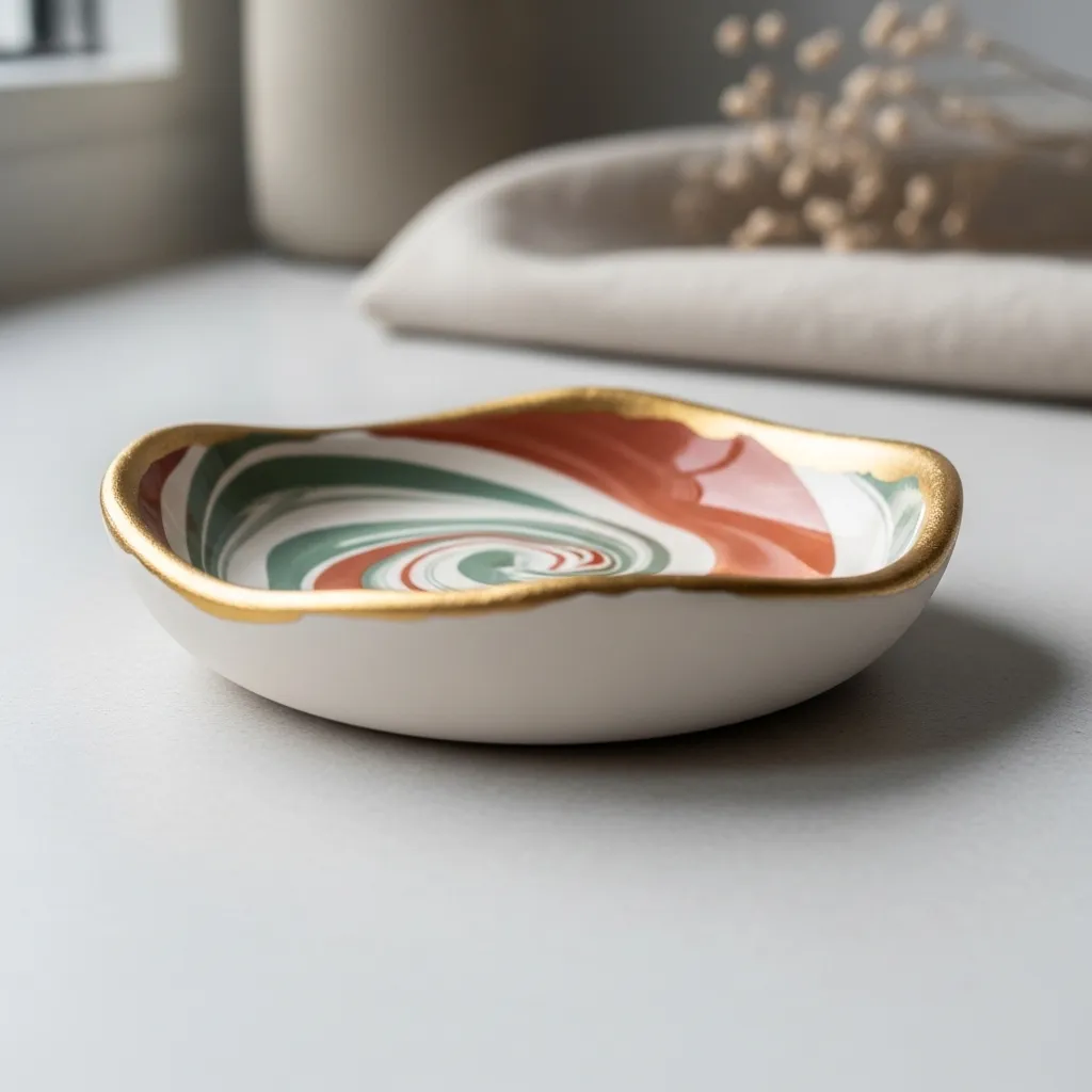 Marbled Clay Jewelry Dish