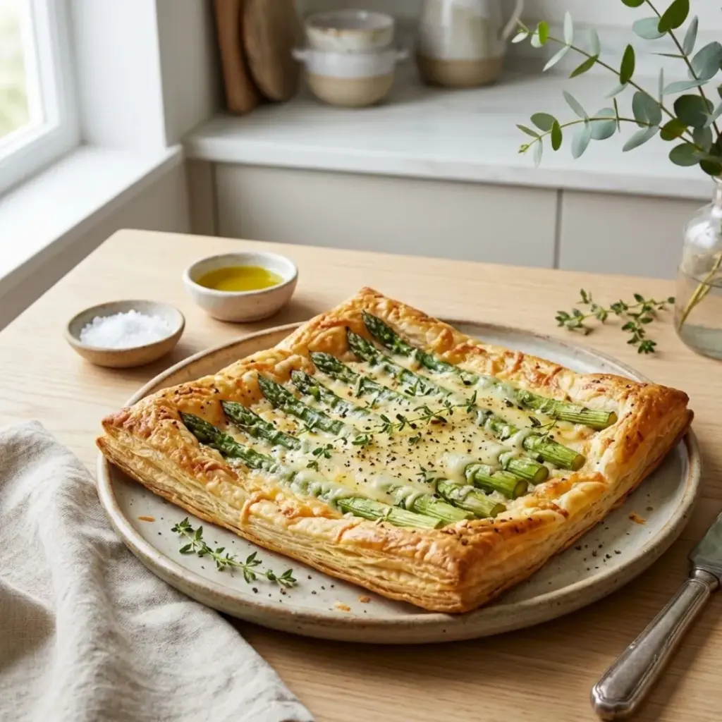 Asparagus and Gruyère Puff Pastry Tart