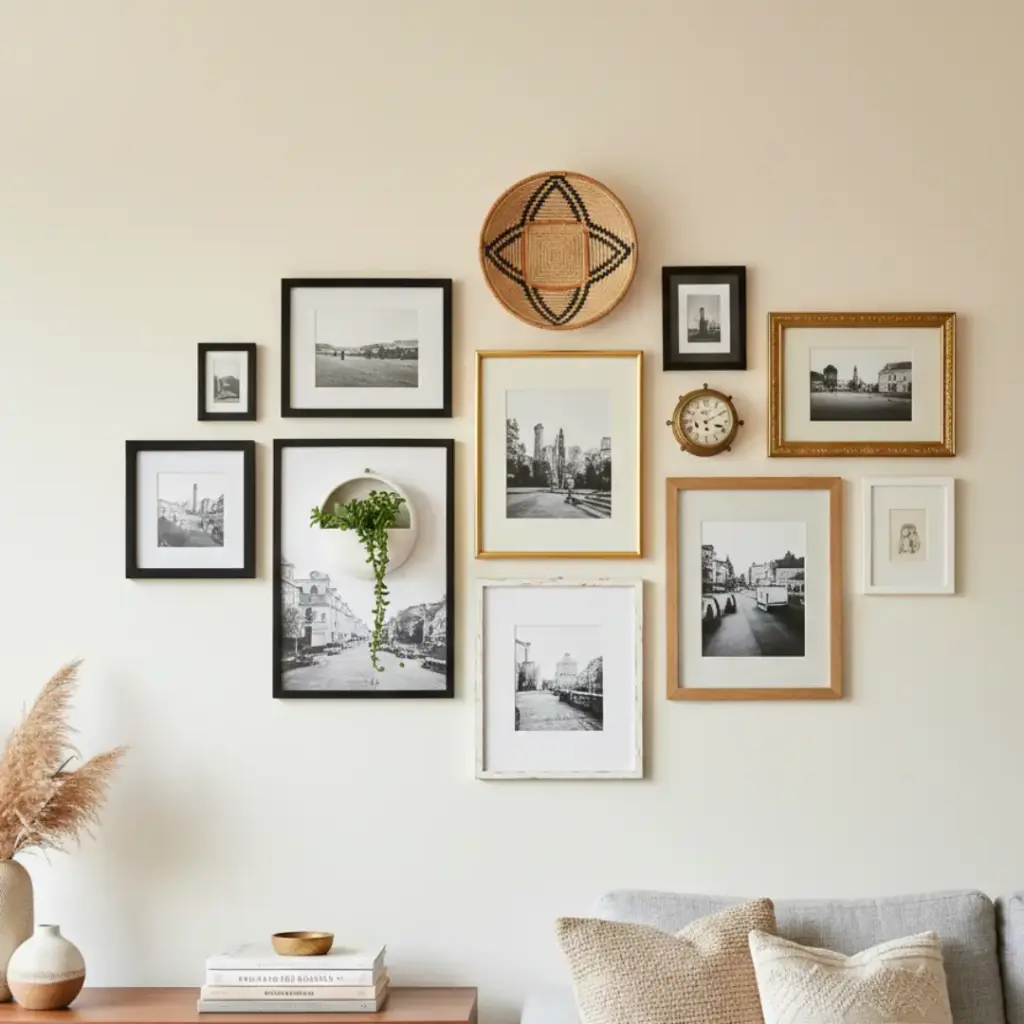 Build Asymmetrical Gallery Wall Clusters