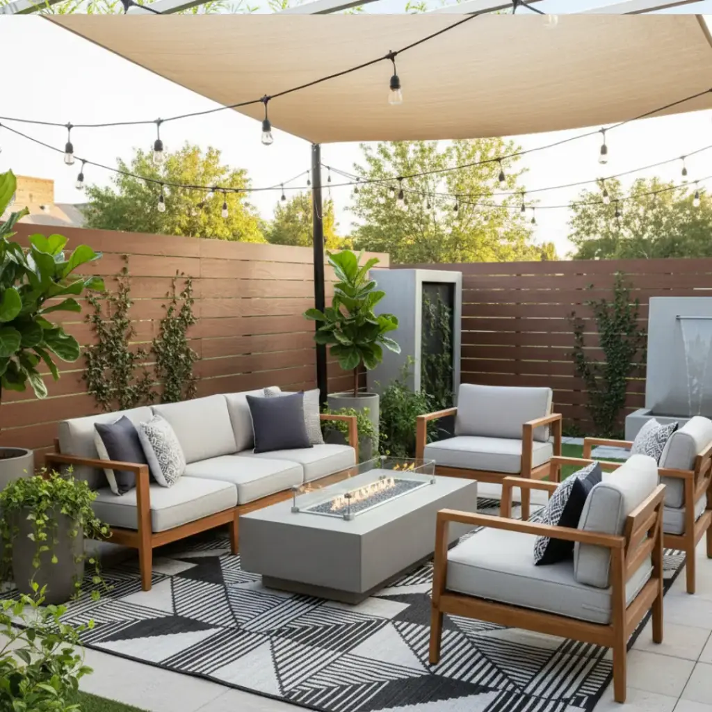 Define the Space with an Outdoor Rug