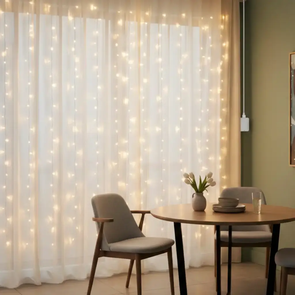Delicate Fairy Light Curtains