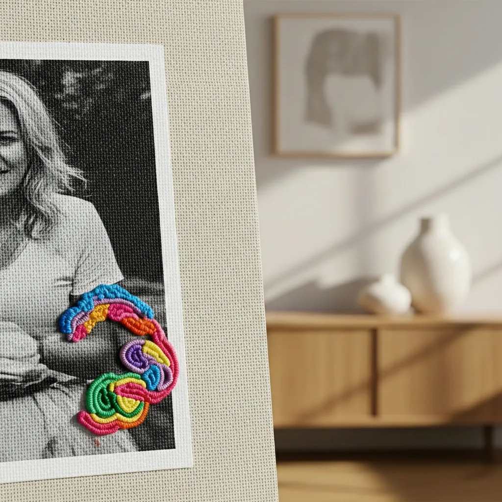 Embroidered Photo Canvas