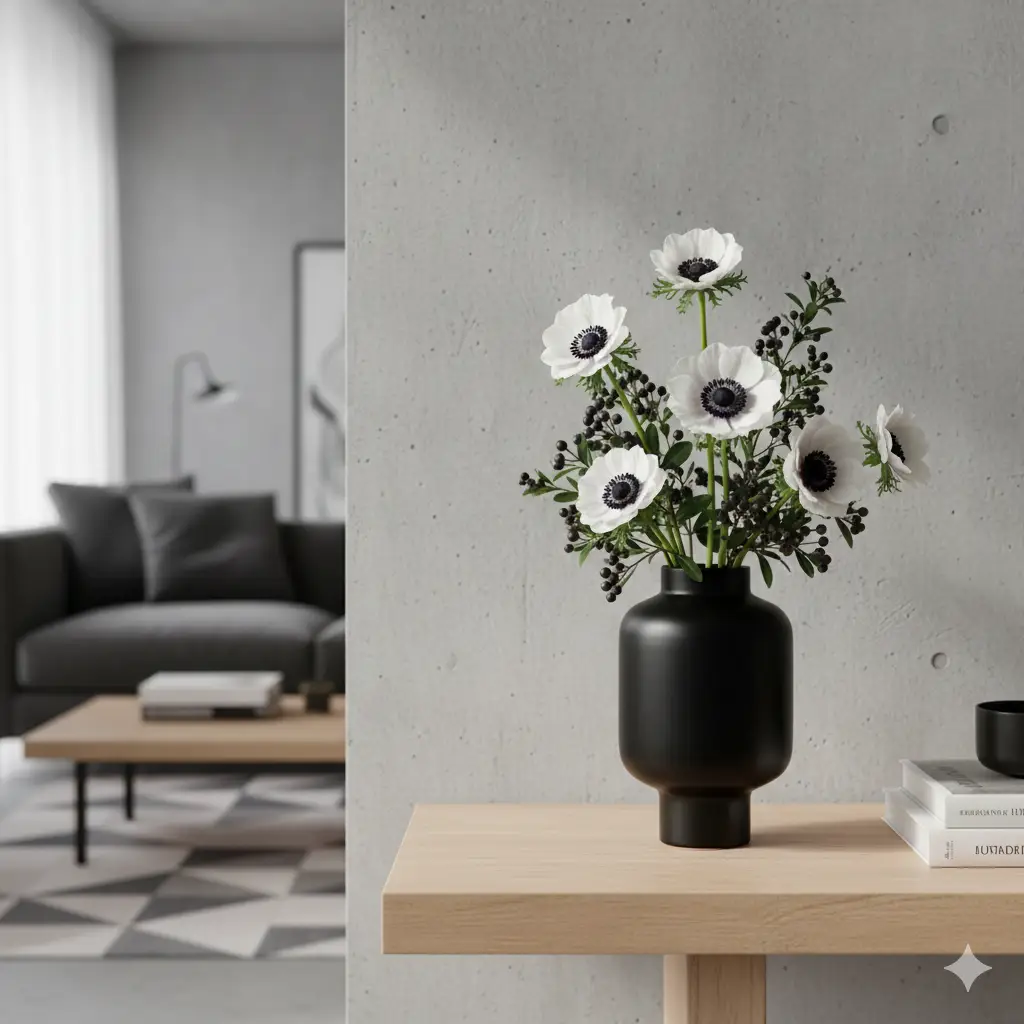 Anemone Black-and-White Chic