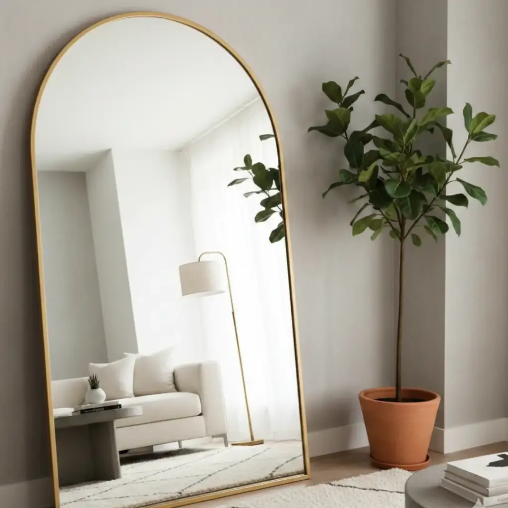 . Lean an Oversized Floor Mirror