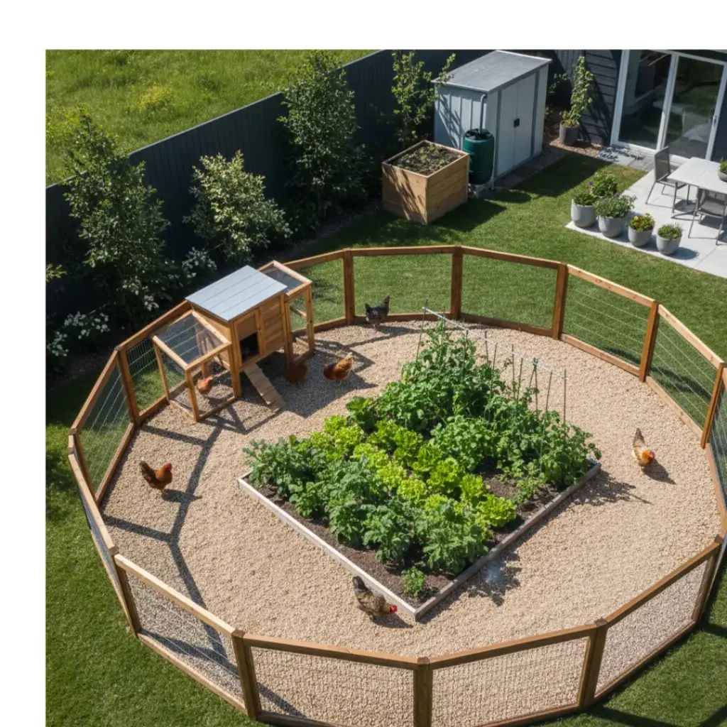 Livestock-Integrated "Chicken Moat"