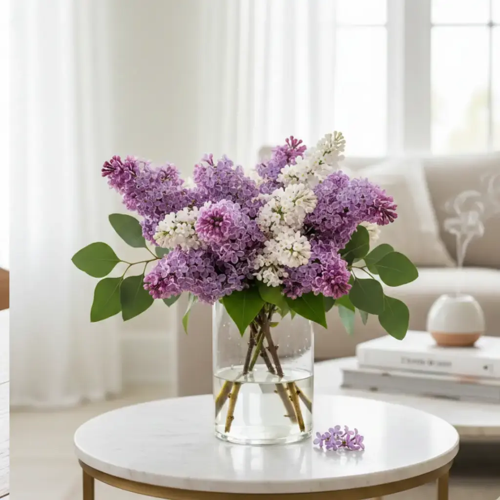 Minimalist Eucalyptus and Lilac