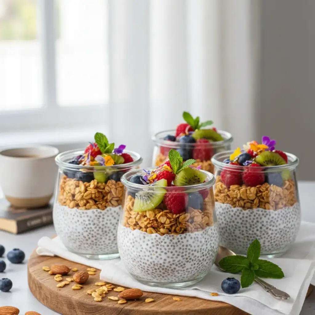 Overnight Chia Seed Pudding Parfaits