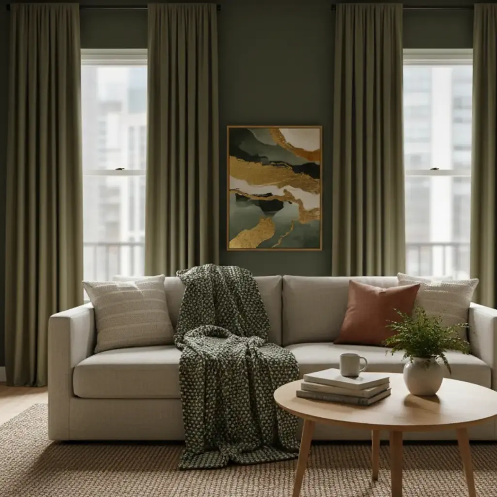 Rich Olive Green Walls