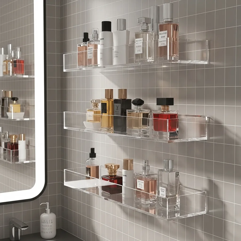 Sleek Acrylic Floating Shelves