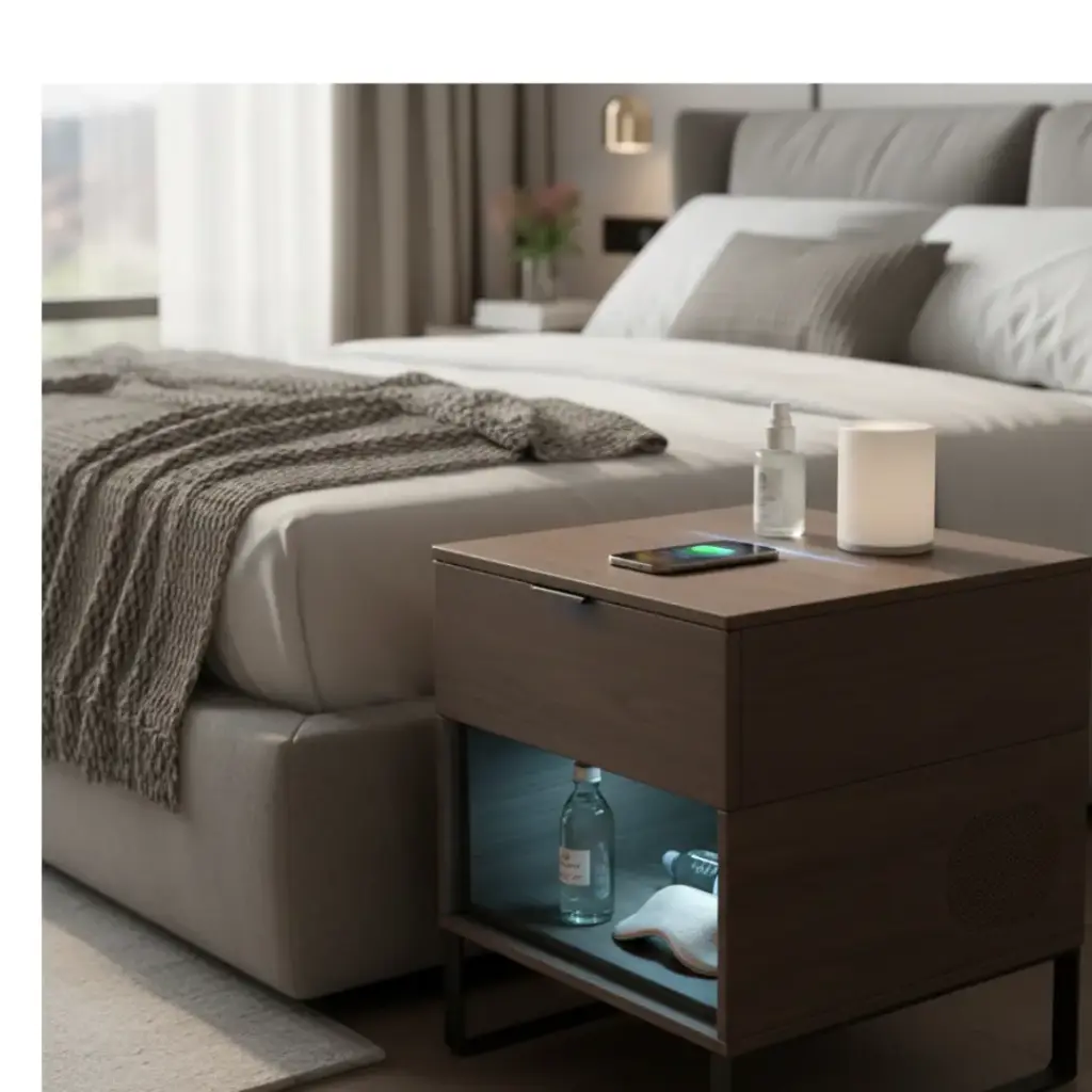 Smart Nightstands with Wireless Charging