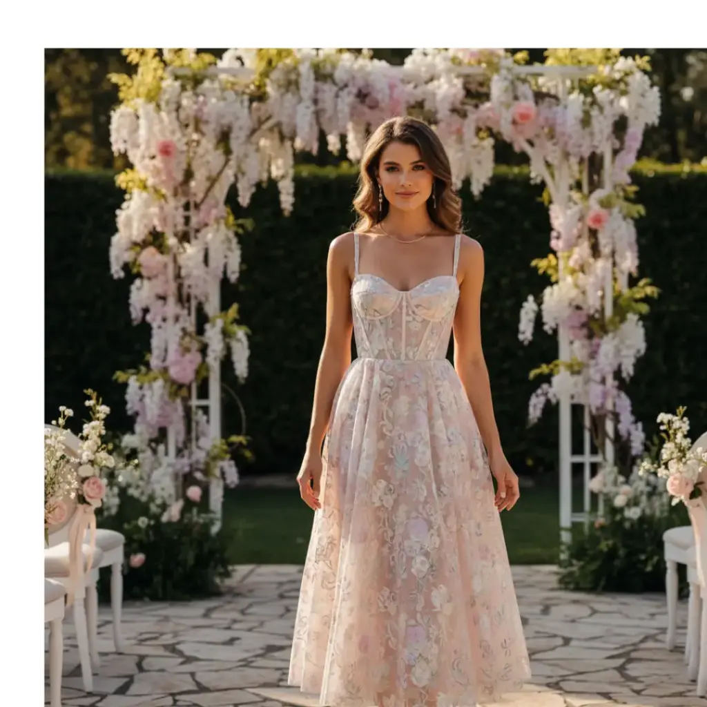 Sweetheart Neckline Midi