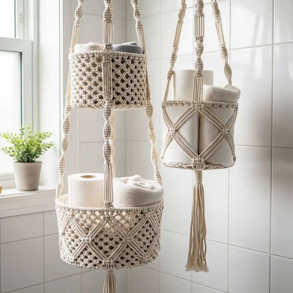 Tiered Macramé Hanging Baskets