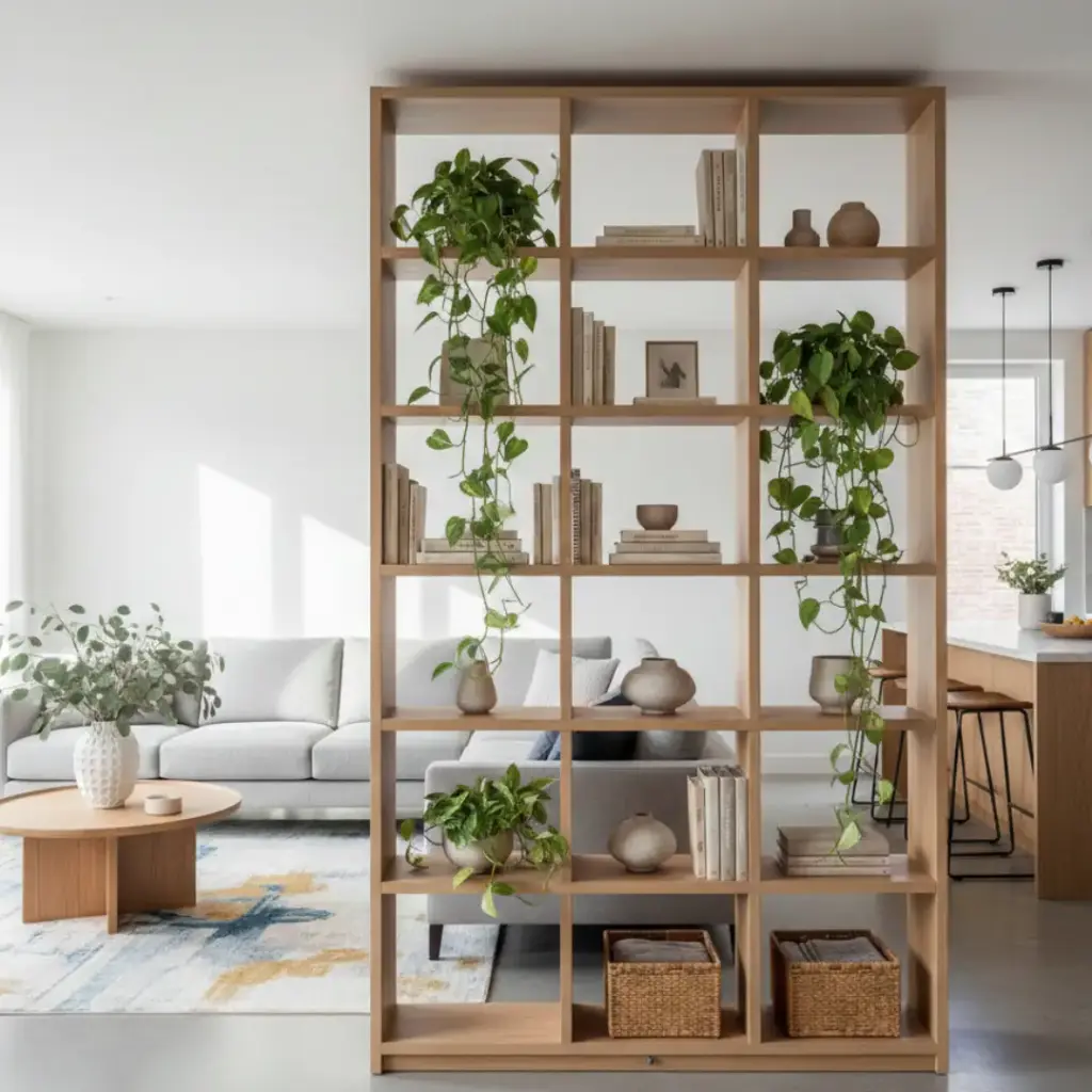 Use Open Shelving as Dividers
