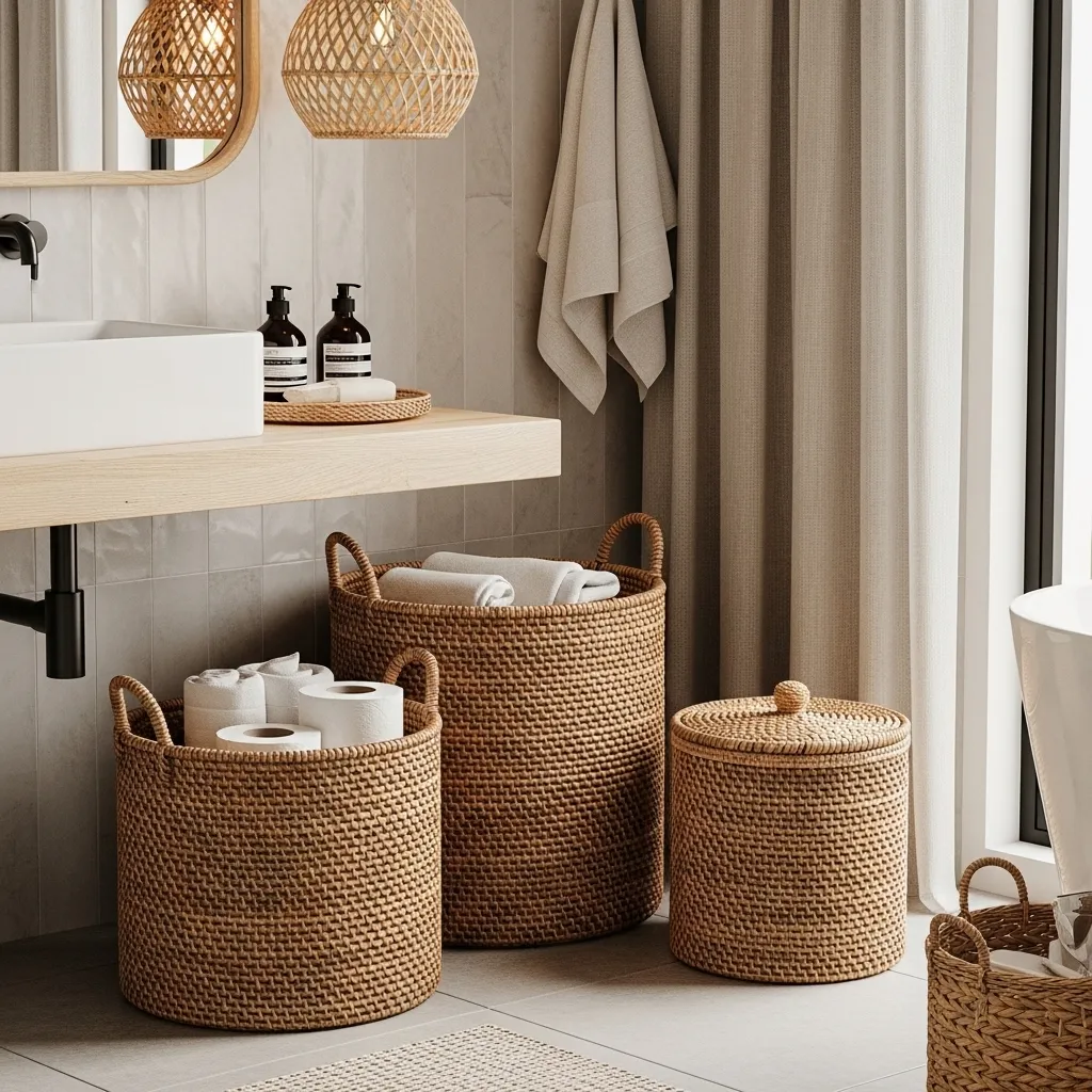 Woven Rattan Storage