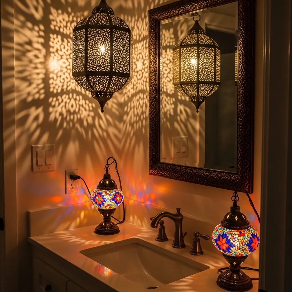 Moroccan Lanterns and Soft Lighting