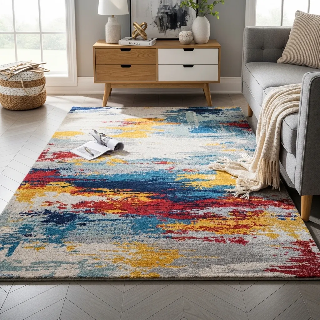 Abstract Art Rugs as a Floor Statement