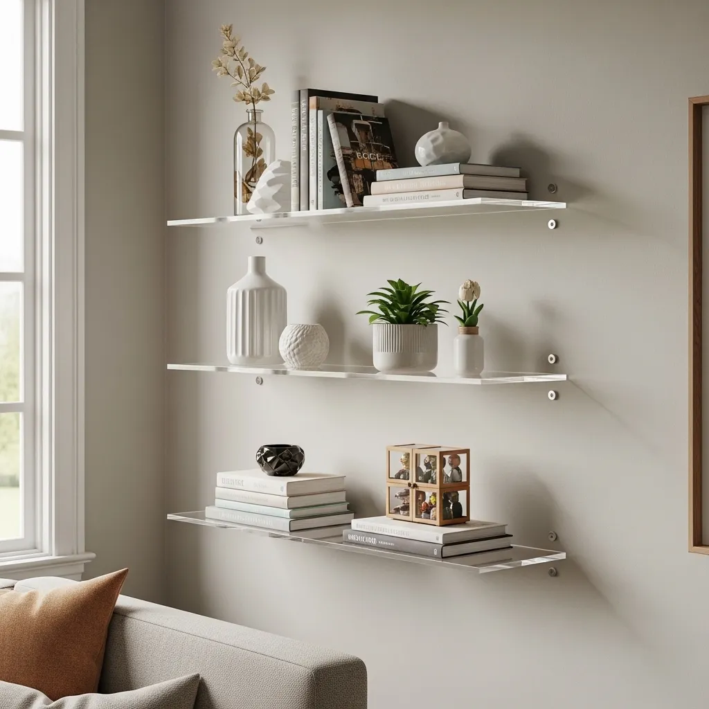 Acrylic "Invisible" Shelves