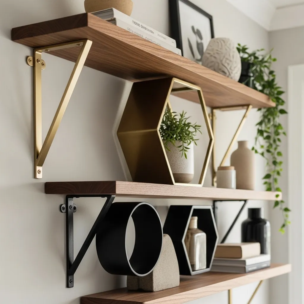 Artistic Metal Bracket Shelves