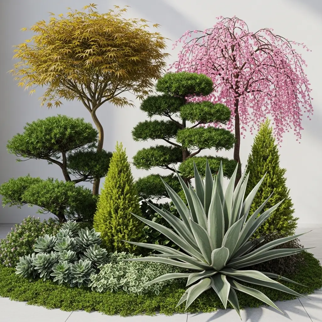 Command Focus with Sculptural Plants