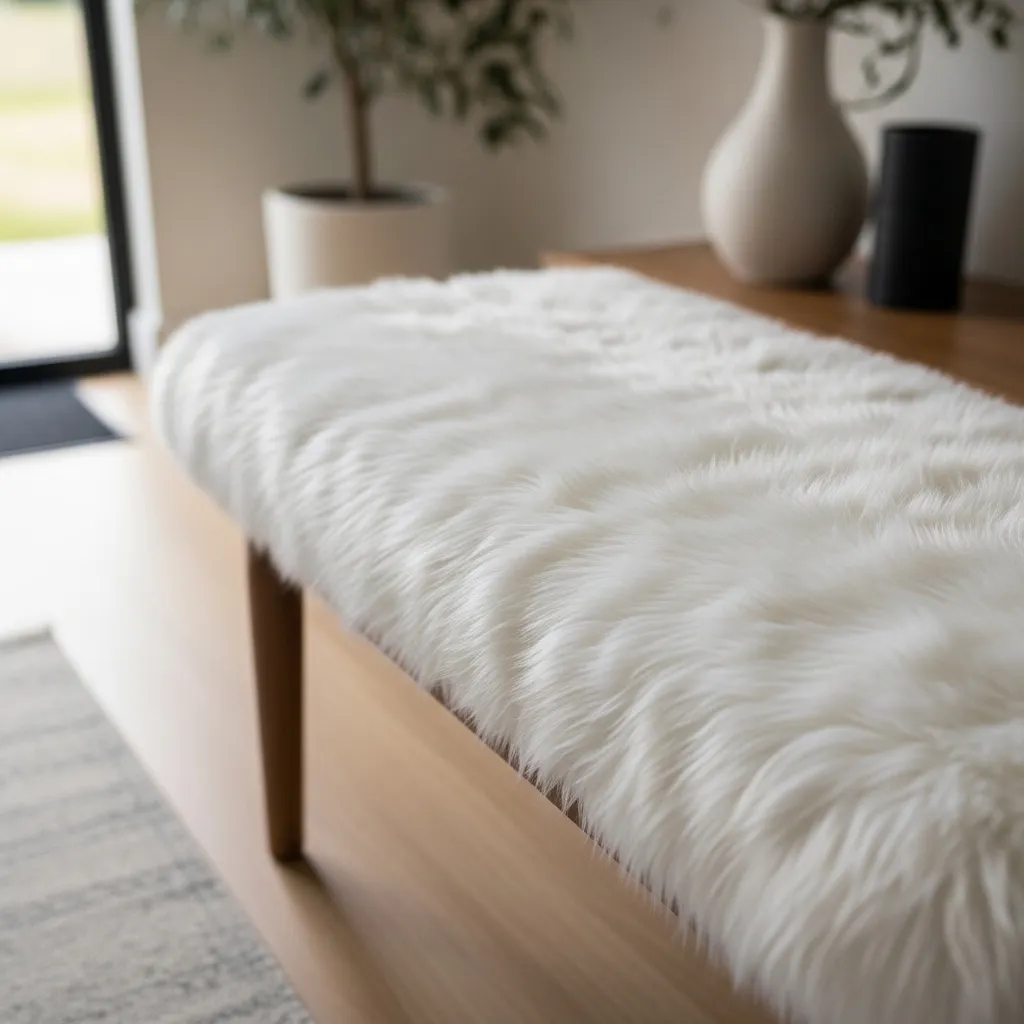 Easy Faux Fur Bench