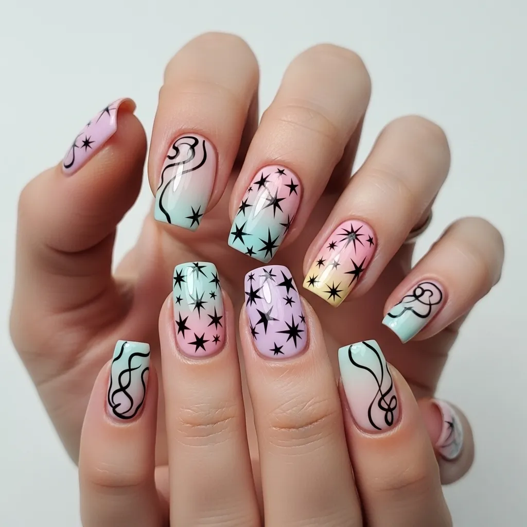 Go Graphic with Black and Pastels