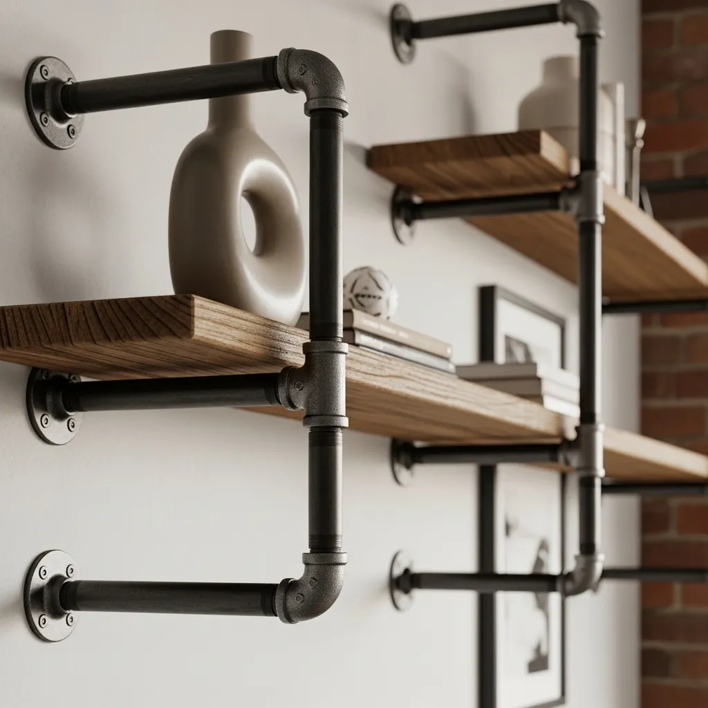 Go Industrial with Pipe Shelving