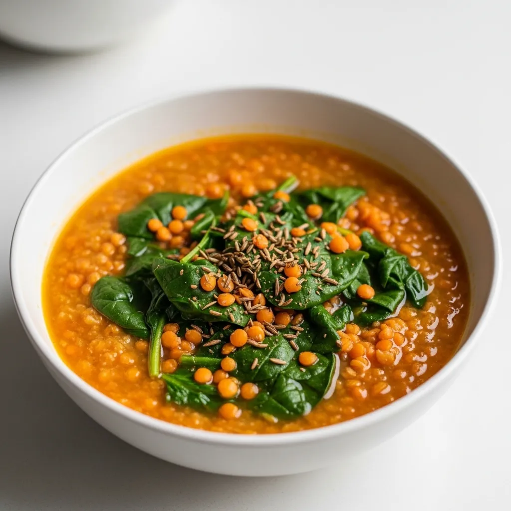High-Fiber Lentil & Spinach Soup